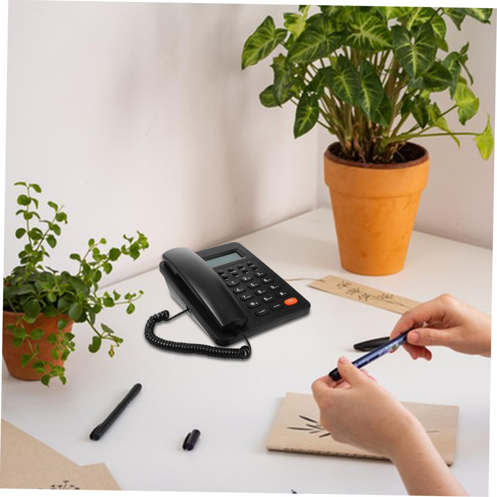 HAPINARY Retro Phones for Landline Wall Phone Classic Design Office Telephone for Home Desk