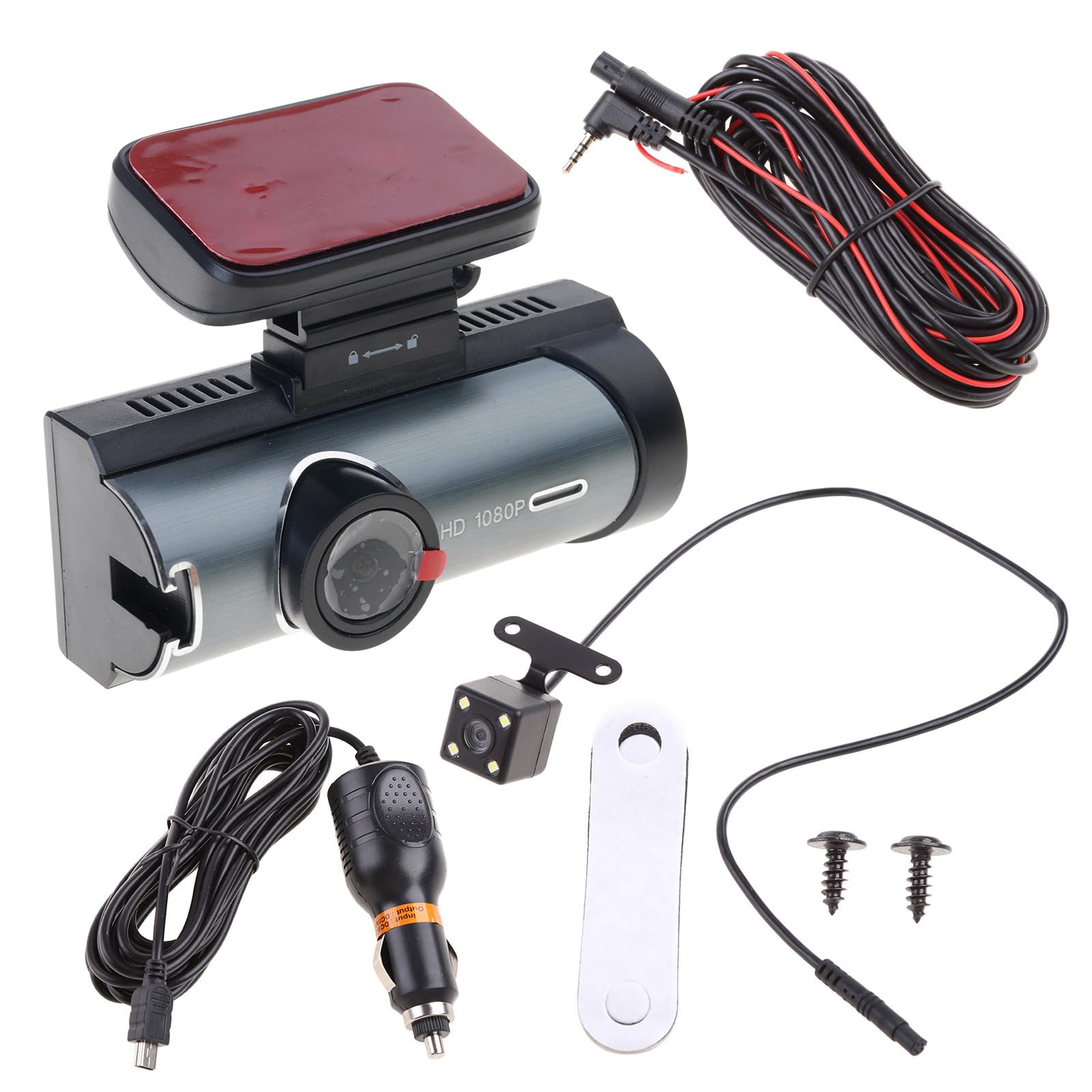 Macchina fotografica anteriore e interna dell'automobile 1080P che guida il registratore (senza carta) macchina fotografica di Dvr del monitor del parco del ciclo