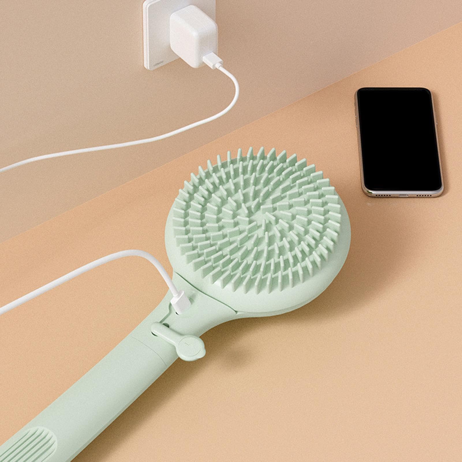 Rückenbürste, Elektrische Körperbürste, Dusch-Rückenwäscher for Reisen zu Hause im Wohnheim