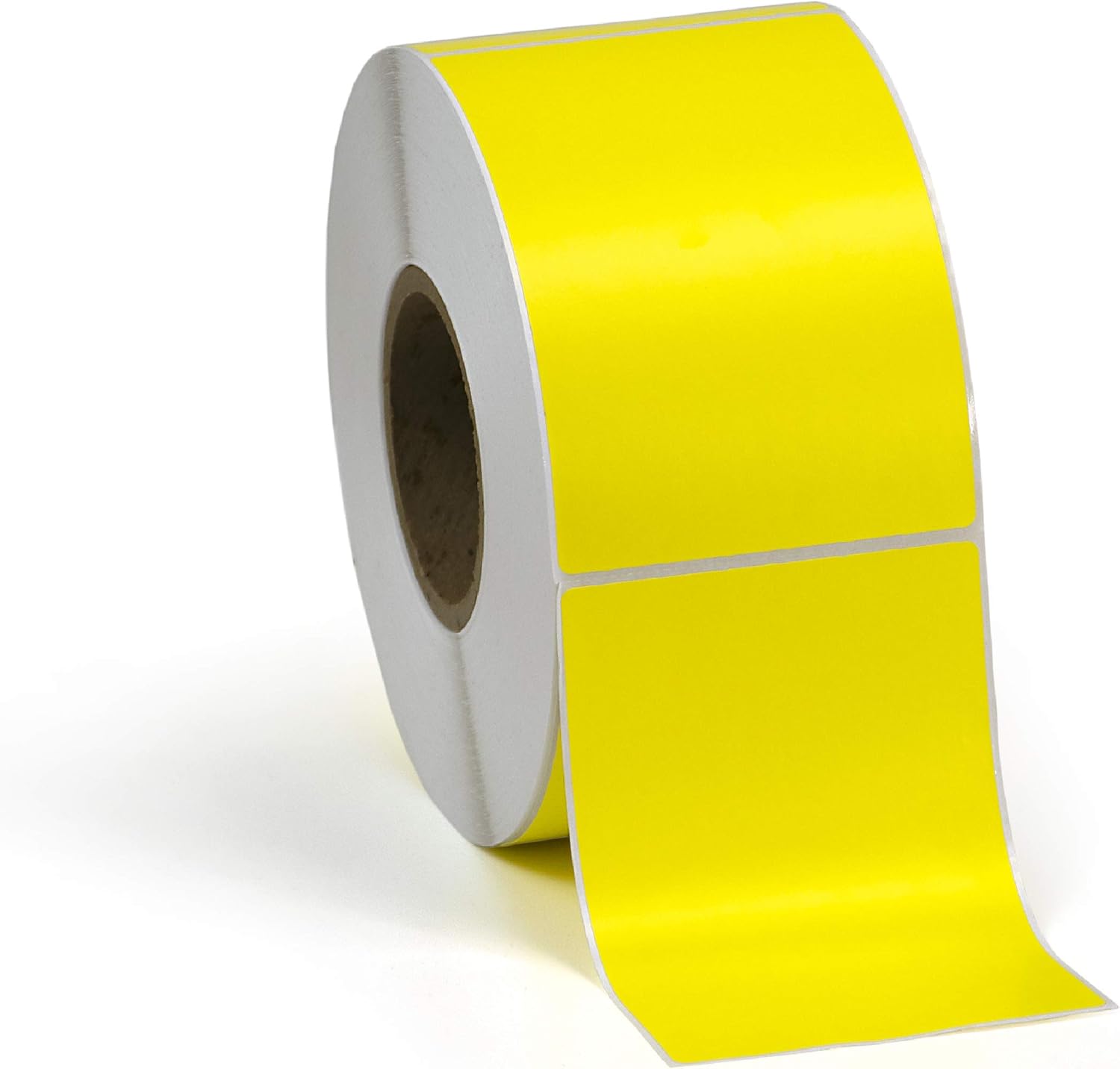 4" X 6" Direct Thermal Perfed Stickers Labels for Shipping Labels, Inventory, and Color Coding - 1000 Per Roll on 3" Core - Compatible with Zebra, Datamax, Sato, Intermec, and More (Yellow, 4 Pack)