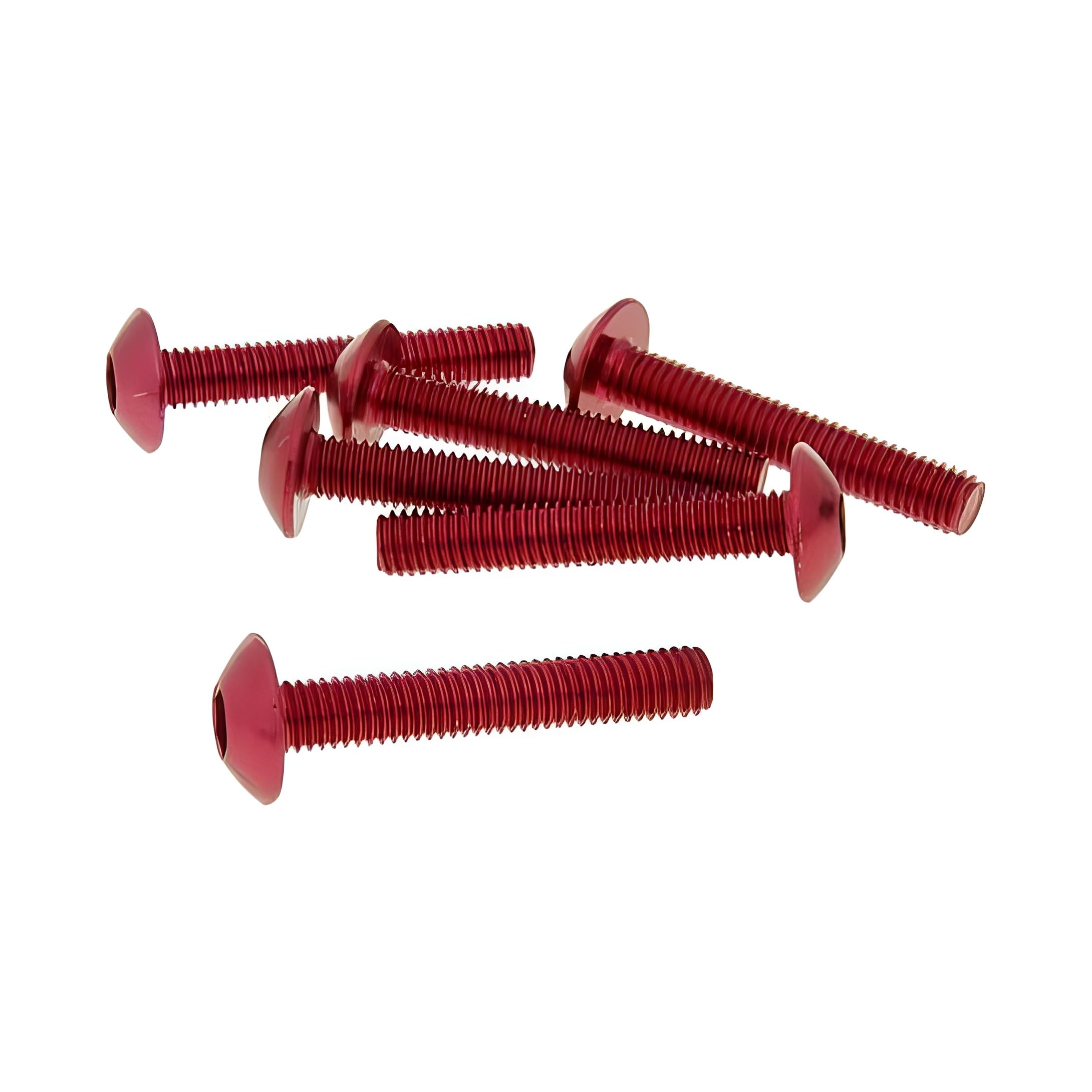 Free Shipping Kit 6 Allen Screws Rounded Head M5X30 Red V Parts For Motorcycle