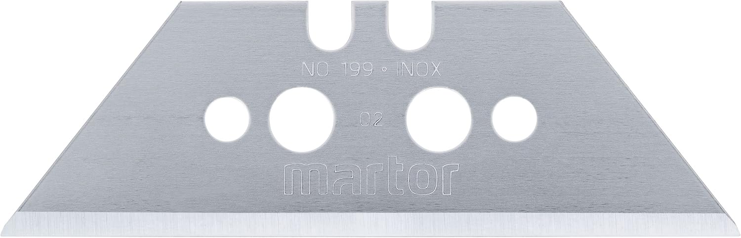 Martor 99.70 – Lot De 10 Lames Trapézoïdales De Rechange, Qualité Pro Allemande Pour Cutter De Sécurité