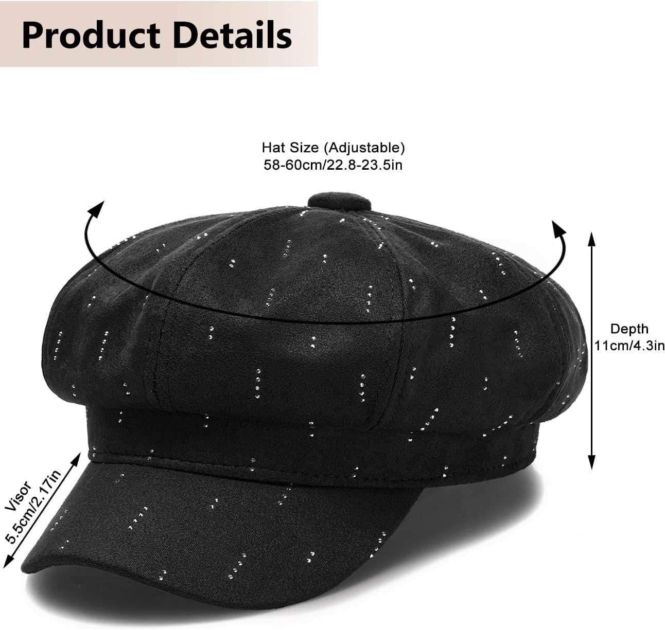 French Beret Hats for Women Winter Newsboy Cap Spring Outdoor Sun Hat