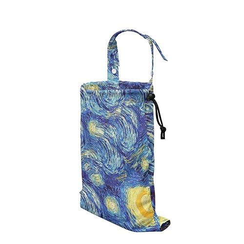 Miniatura 3 de DISNIMO Van Gogh - Bolsa de basura para coche, plegable, a prueba de fugas, organizador de asiento trasero de automóvil, bolsa de basura portátil