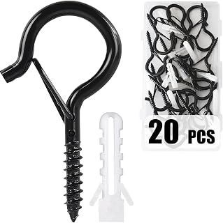 Red Snail 20PCS Hooks for Hanging - Ceiling Hooks for Hanging Plants, Hooks for Hanging Heavy Duty, Metal Hook for Cup, Fence, Hanging Baskets, Hooks for Outdoor String Lights (Large)