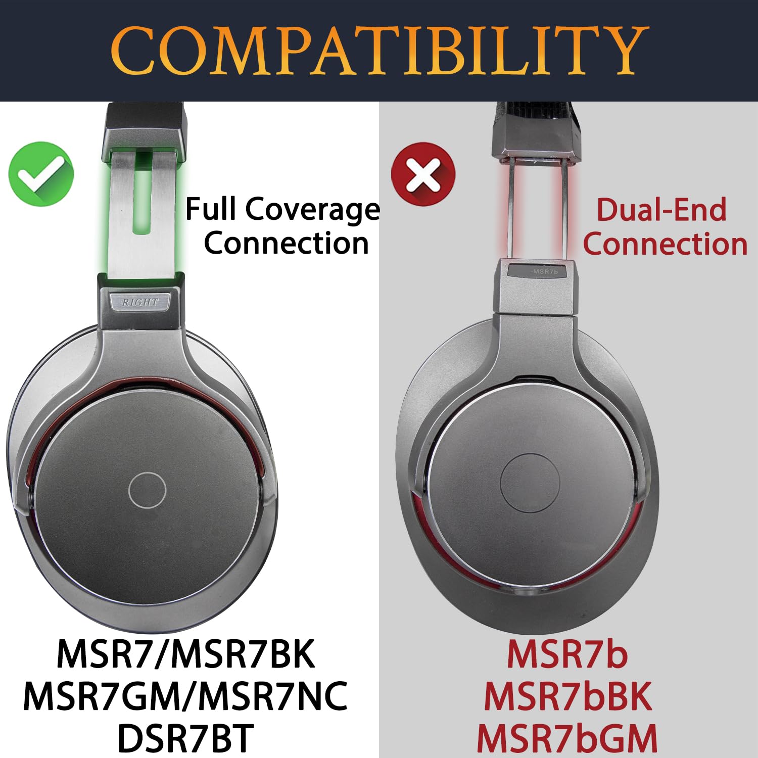 Amazon | SOULWIT ヘッドバンド for ATH MSR7/DSR7BT ヘッドホン 用