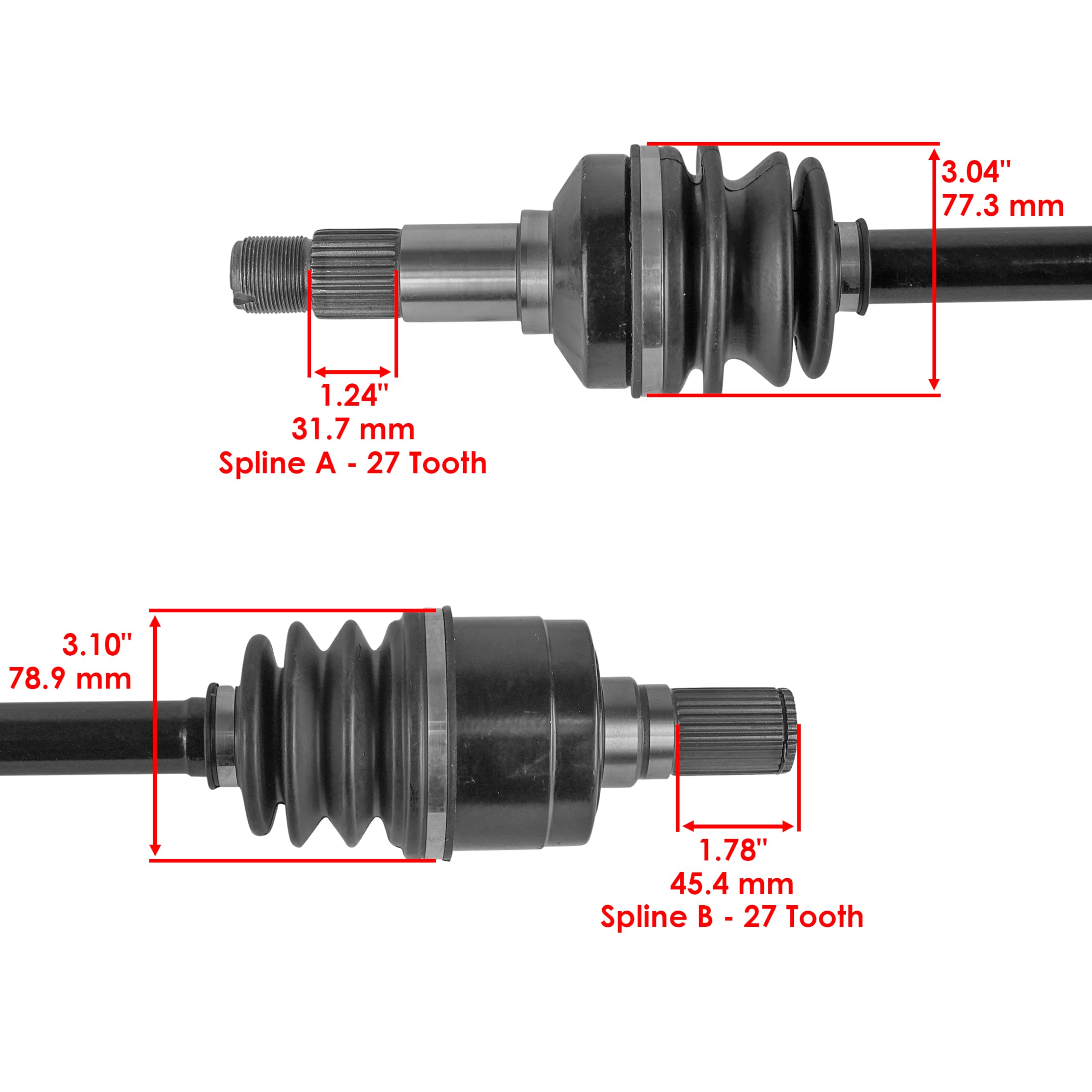 買って下さい YXZ1000R HD Front Axle Assembly by Demon Powersports-PAXL-80 ATVPC