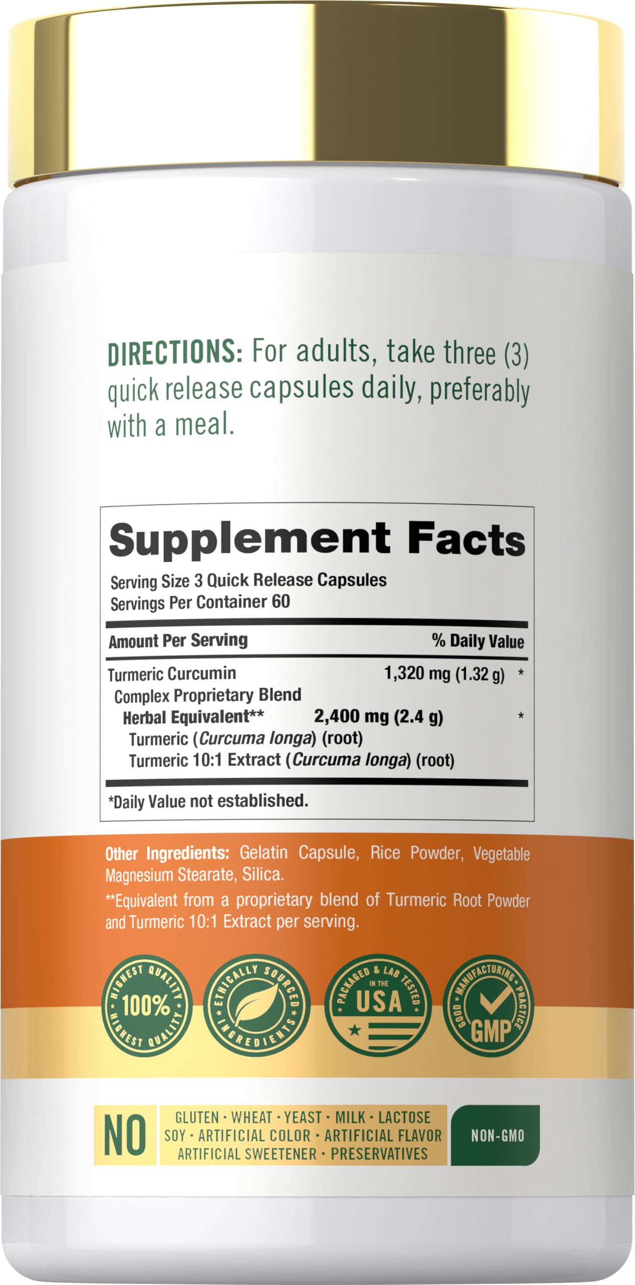 Carlyle Turmeric Curcumin Supplement | 180 Powder Capsules — Amazon image 2
