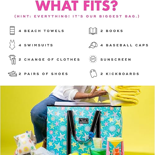 Vista 5 de SCOUT 4 Boys Bolsa Tote con Cremallera XX-Large - Bolsa Duradera y Ligera para Playa, Piscina, Viajes Familiares, Almacenamiento - Resistente al