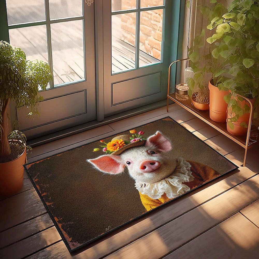 Tapis de bienvenue de ferme anti-saleté pour entrée propre 65x90cm
