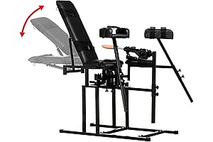 MASTER SERIES Leg Spreader Obedience Chair with Sex Machine