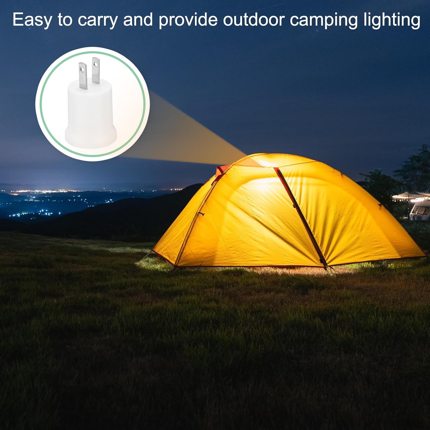 Outlet to Socket Adapter Maximum 660 Watt 120 Volt 10 Pcs White - Plug-in Light Socket E26 Screw Base Bulb Sockets for Workshop Garage Utility Room