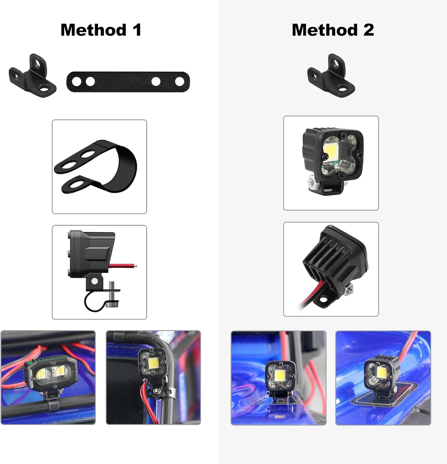 OGRC 1/10 Crawler Light RC LED Lights RC Headlights for TRX-4 TRX6 SCX10 Wraith Redcat Gen8 RC Accessories