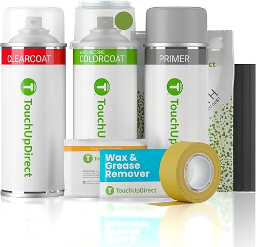 Miniatura 19 de TouchUpDirect 32J - Aerosol de pintura de retoque de obsidiana negra perla metálica compatible con Subaru Exact Match - Kit platino
