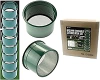 SE 6-Inch 8-Piece Mini Stackable Sifting Pan Set - Gold Prospecting Sieves with 4-100 Mesh Sizes for Soil, Minerals