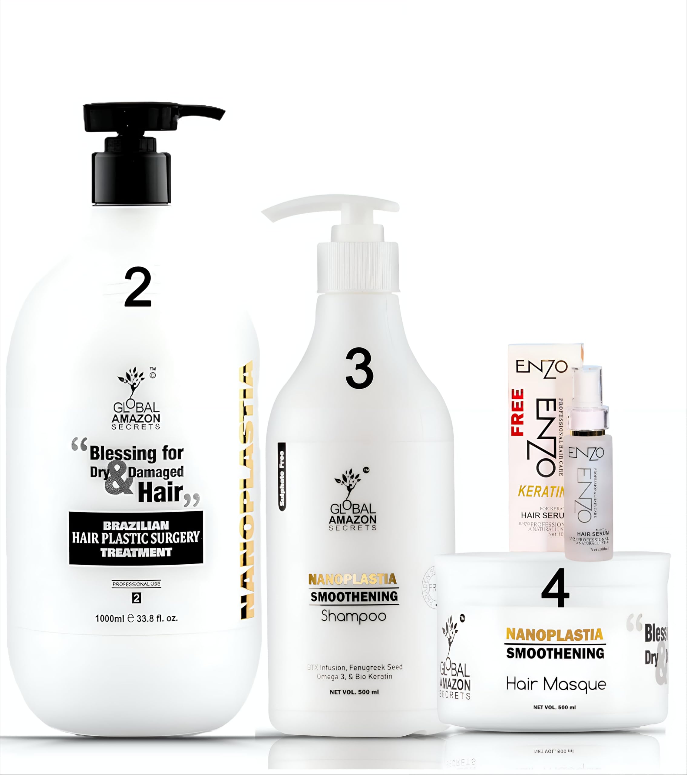 Buy Global Amazon Secrets Nanoplastia Hair Treatment Kit, 1000ml