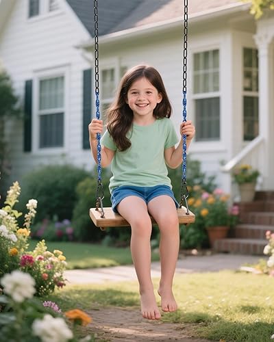 Vista 11 de JACNITAD Cadena de silla colgante de 64 pulgadas (2) + 4 eslabones rápidos gratis, rodamiento de carga de 1000 libras, columpios de patio