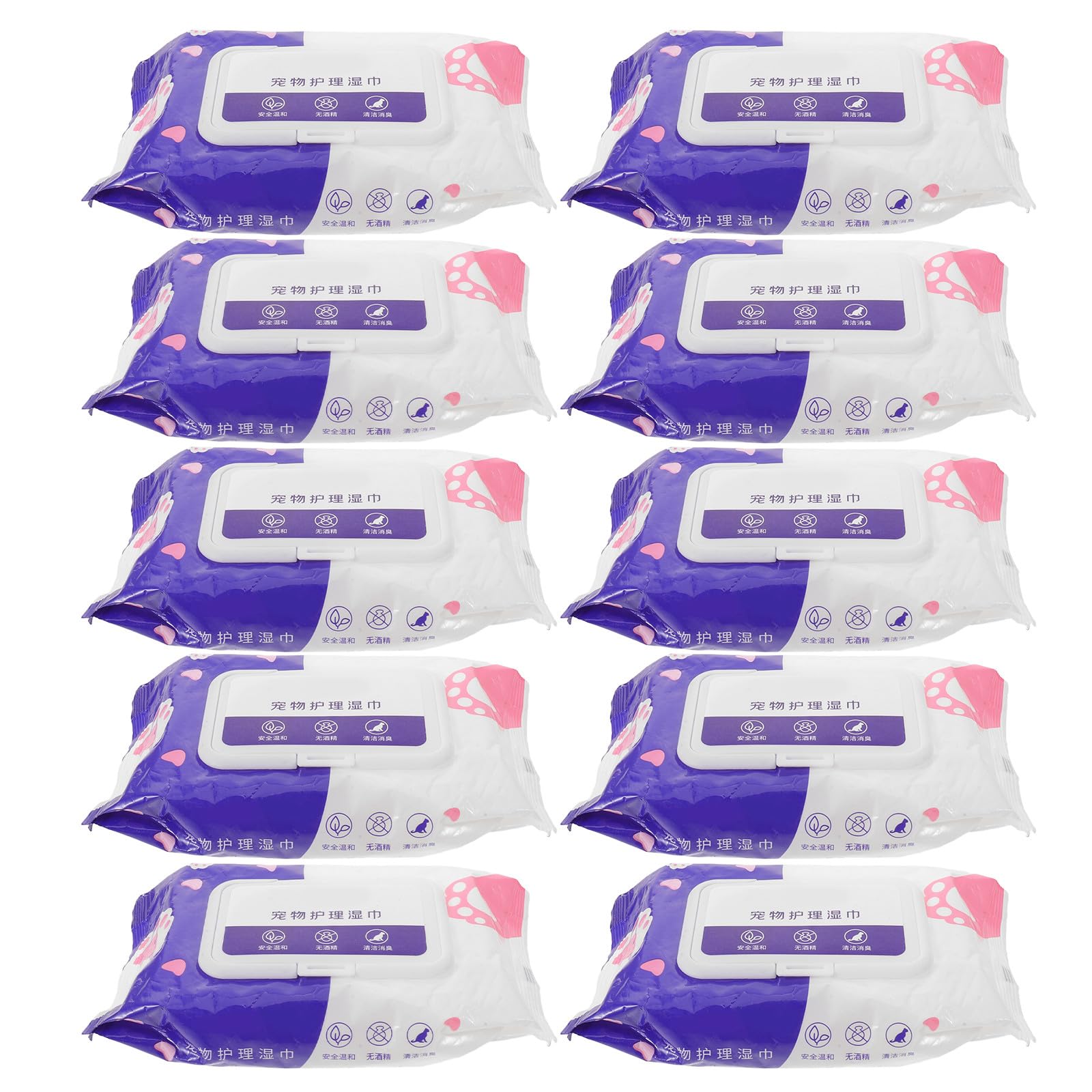 Lingettes Nettoyantes pour Animaux de Compagnie 10 Packs 80 Pièces