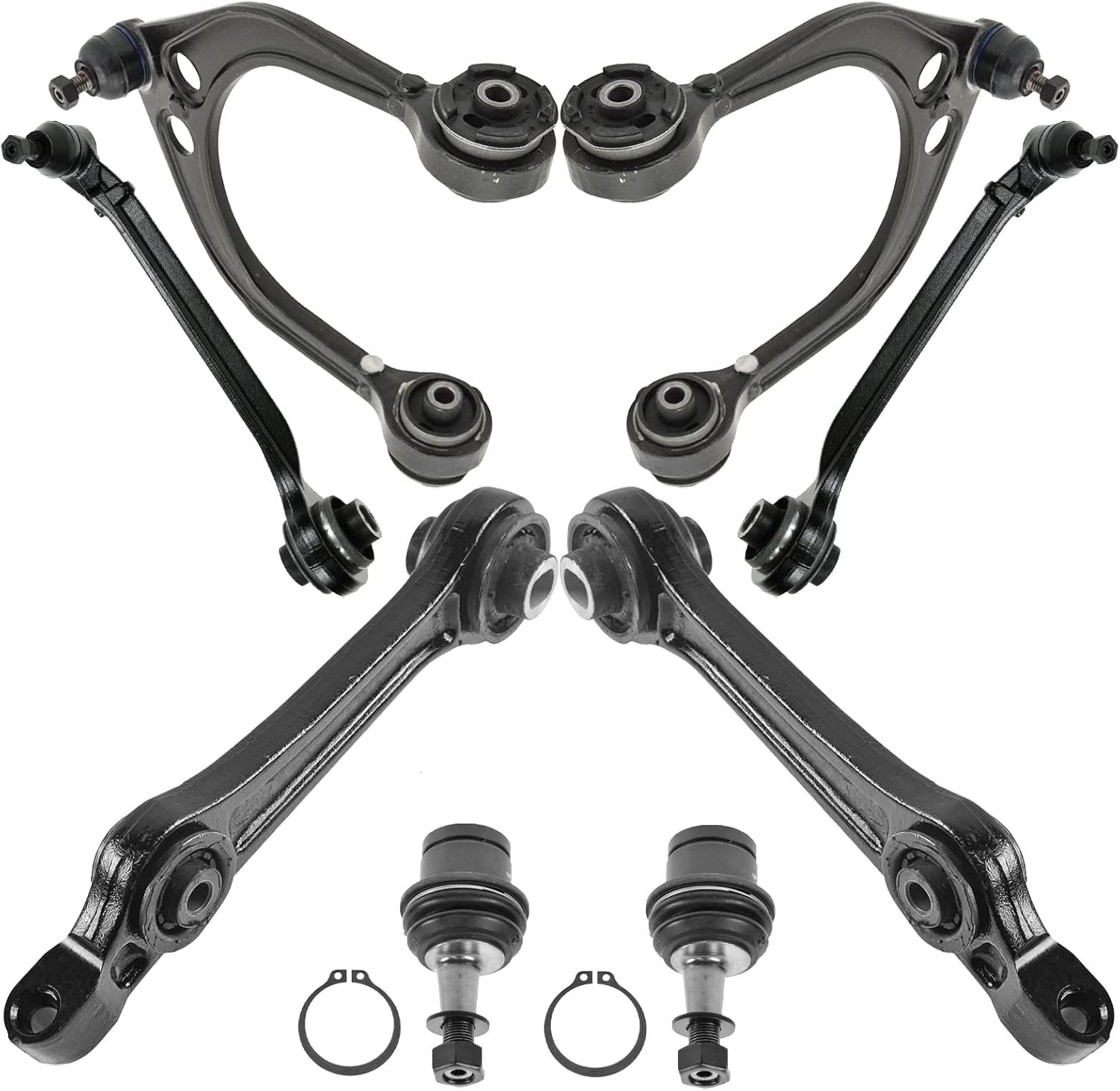 TRQ Front Control Arm with Ball Joint Set Compatible with 2005-2010 Chrysler 300 2008-2010 Dodge Challenger 2006-2010 Charger 2005-2008 Magnum