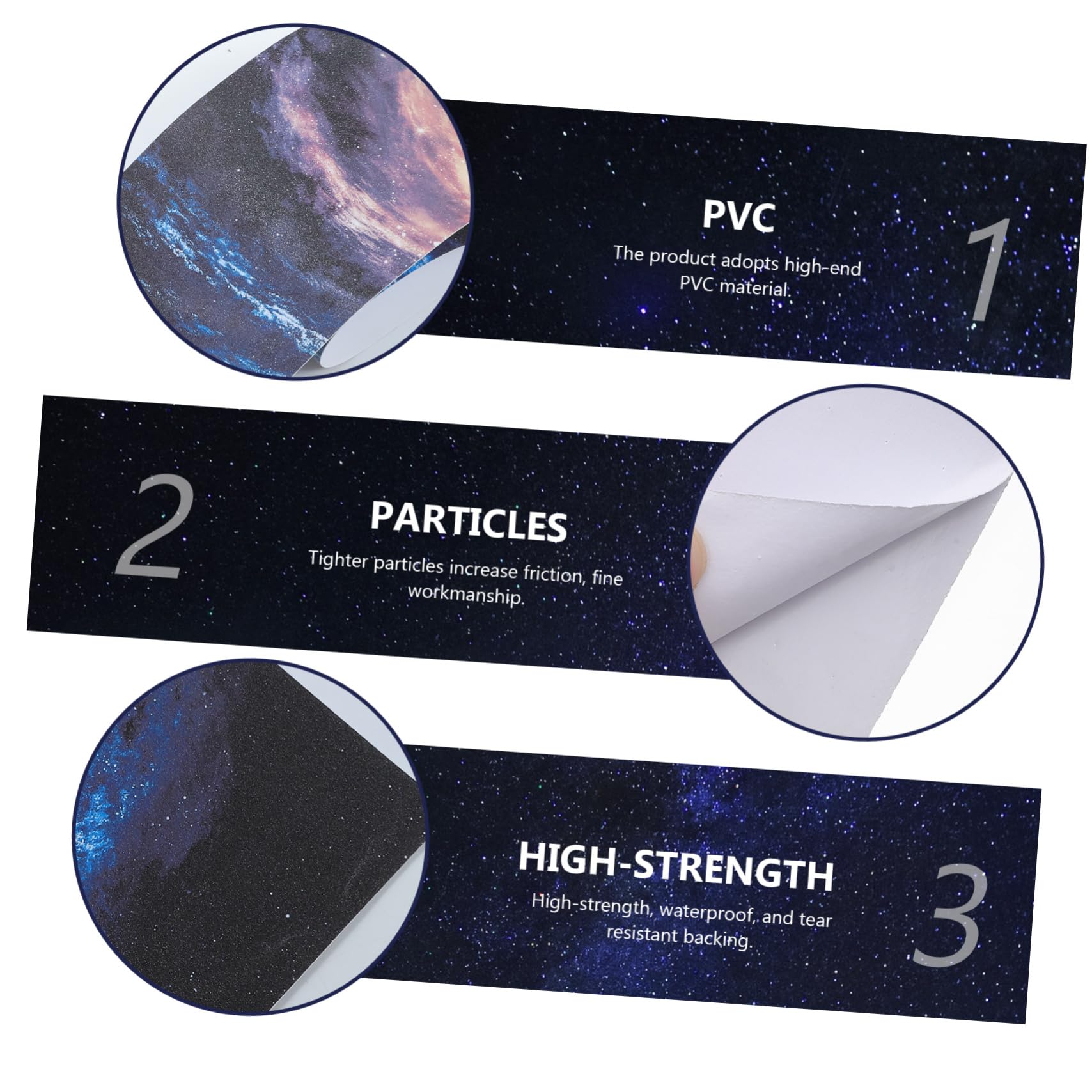 Toyvian Lot De 2 Bandes Adhésives Antidérapantes Pour Skateboard En Pvc