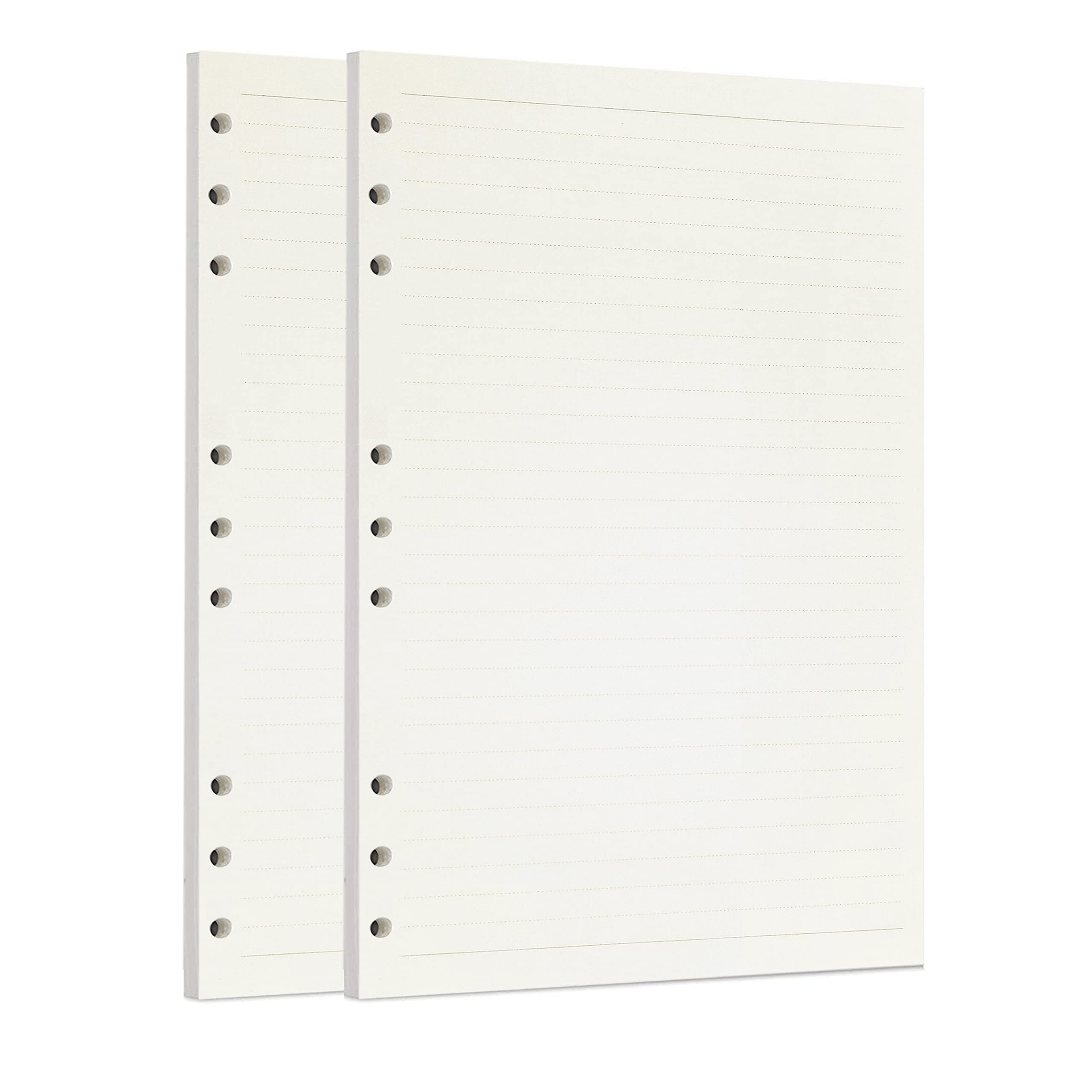 Zelten Loose Leaf Punched Paper Refills Paper for 6 Hole Binder Personal Organizer Diary Notebook Refillable Planner (Lined,B5/9 Hole)