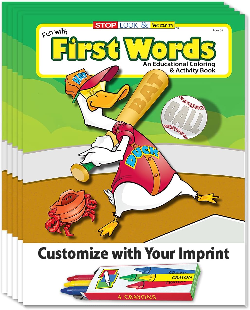 ZOCO First Words Coloring Books for Kids (25 Bulk Pack, Without Crayons) – Preschool & Kindergarten Language Activity Books – Early Reading, Vocabulary & Coloring Fun – Made in USA