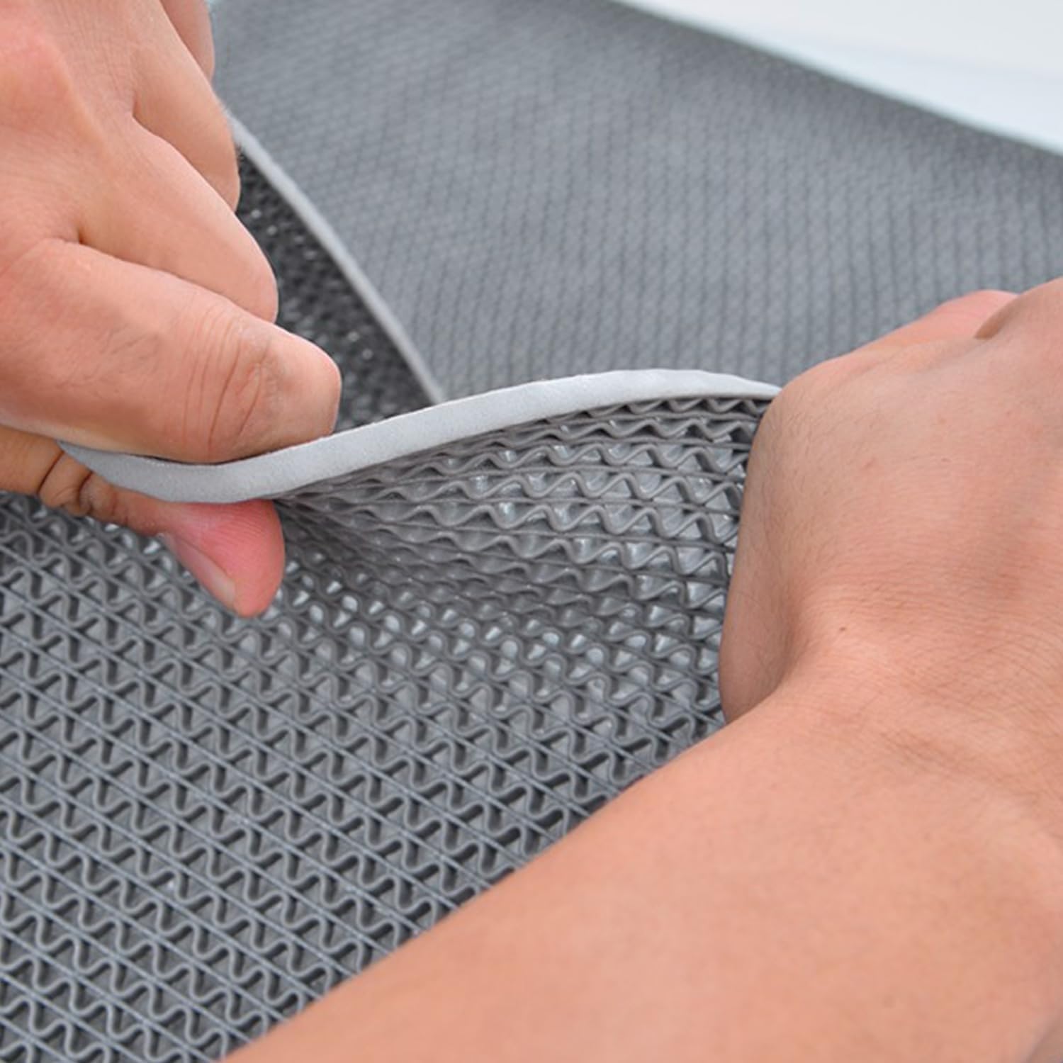 Drainage Bodenmatte PVC Duschmatte 5mm Dicke, rutschfest Kommerzielle Matte, Antirutschmatte Duschmatte Mesh Hohlmatte for Nassbereich Küche Schwimmbad Waschraum Restaurant, 1/5'' Thick,0.9-2m(2*20m)