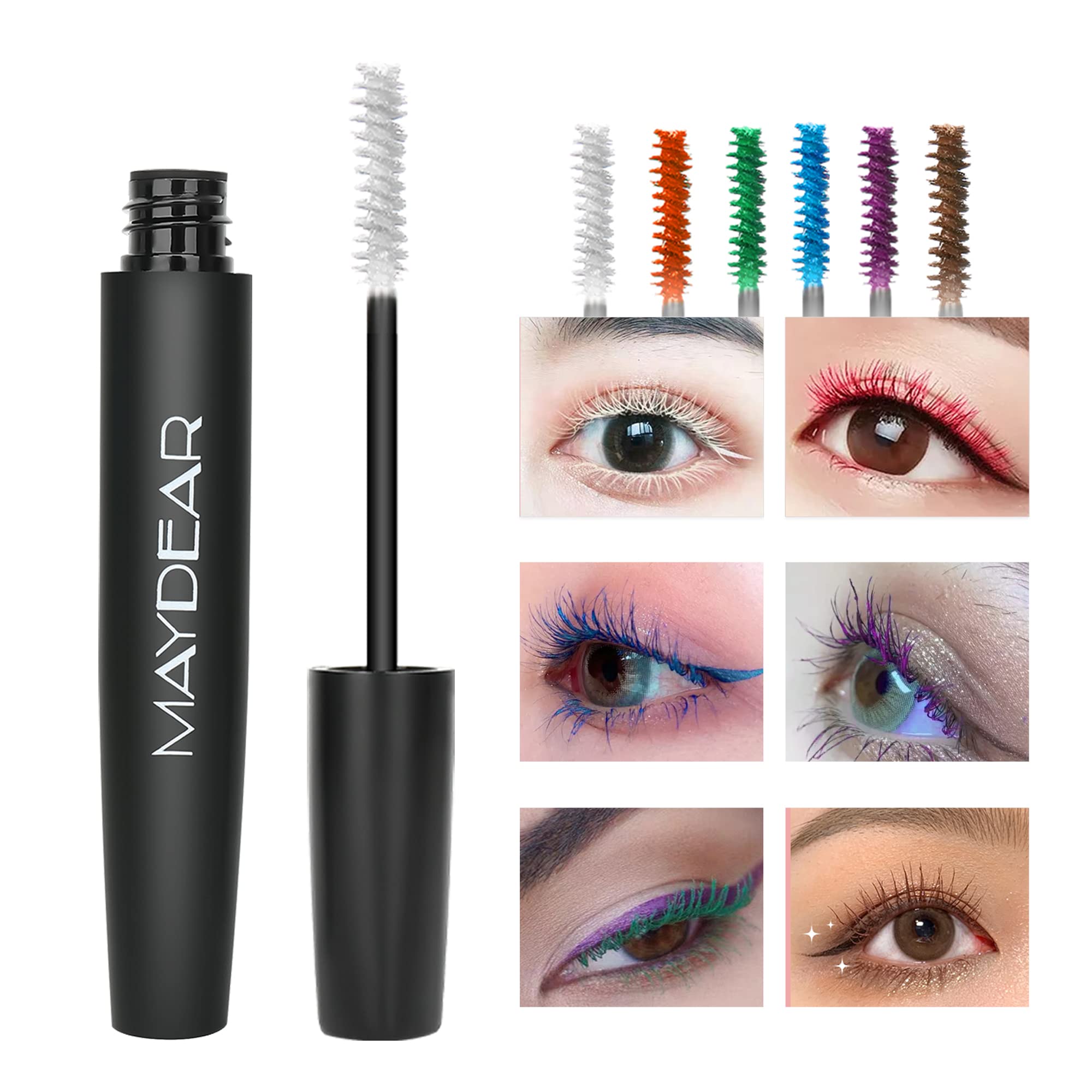 Maydear6 Colors Makeup Cosmetics Professional Color Mascara