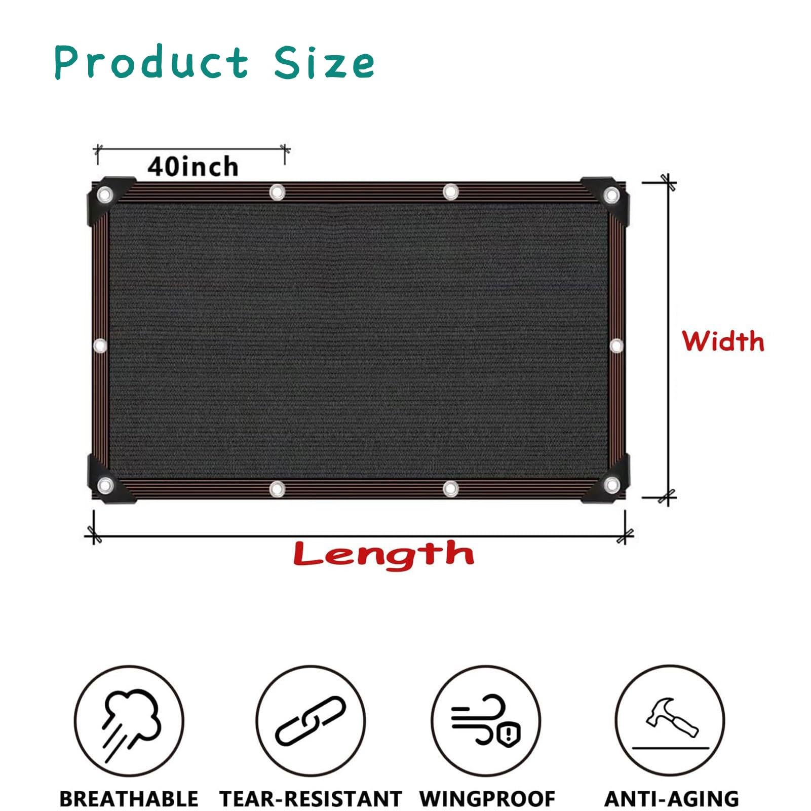 Wysokiej jakości żółta tkanina 40 x 60 cm siatka przeciwsłoneczna do ogrodu, patio i szklarni, na zewnątrz, plandeka z przelotkami, do roślin i vetables