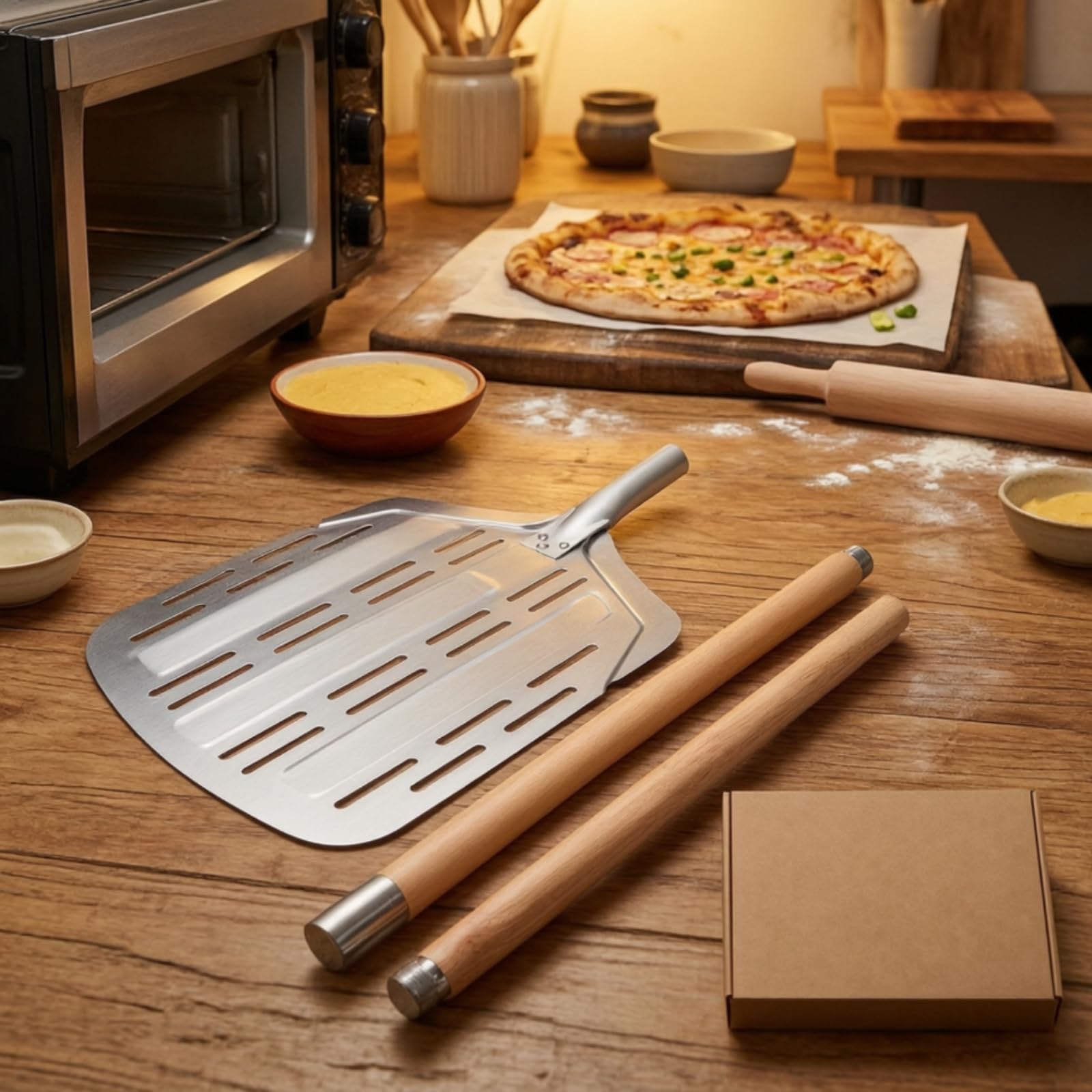 Spatola per Pizza Staccabile Pale, 135 Cm, style to 4
