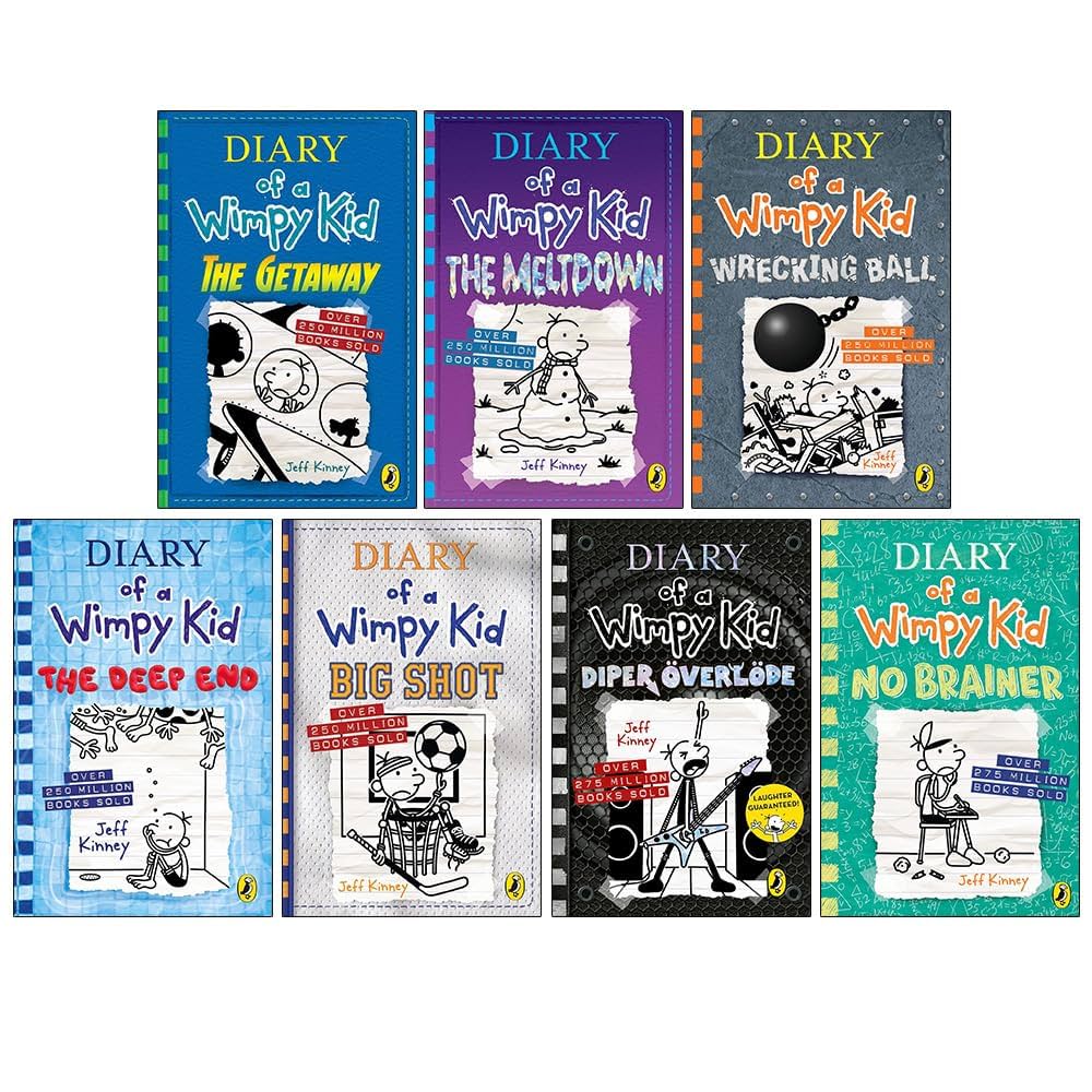 Diary of a Wimpy Kid Series 12-18 Collection 7 Books Set By