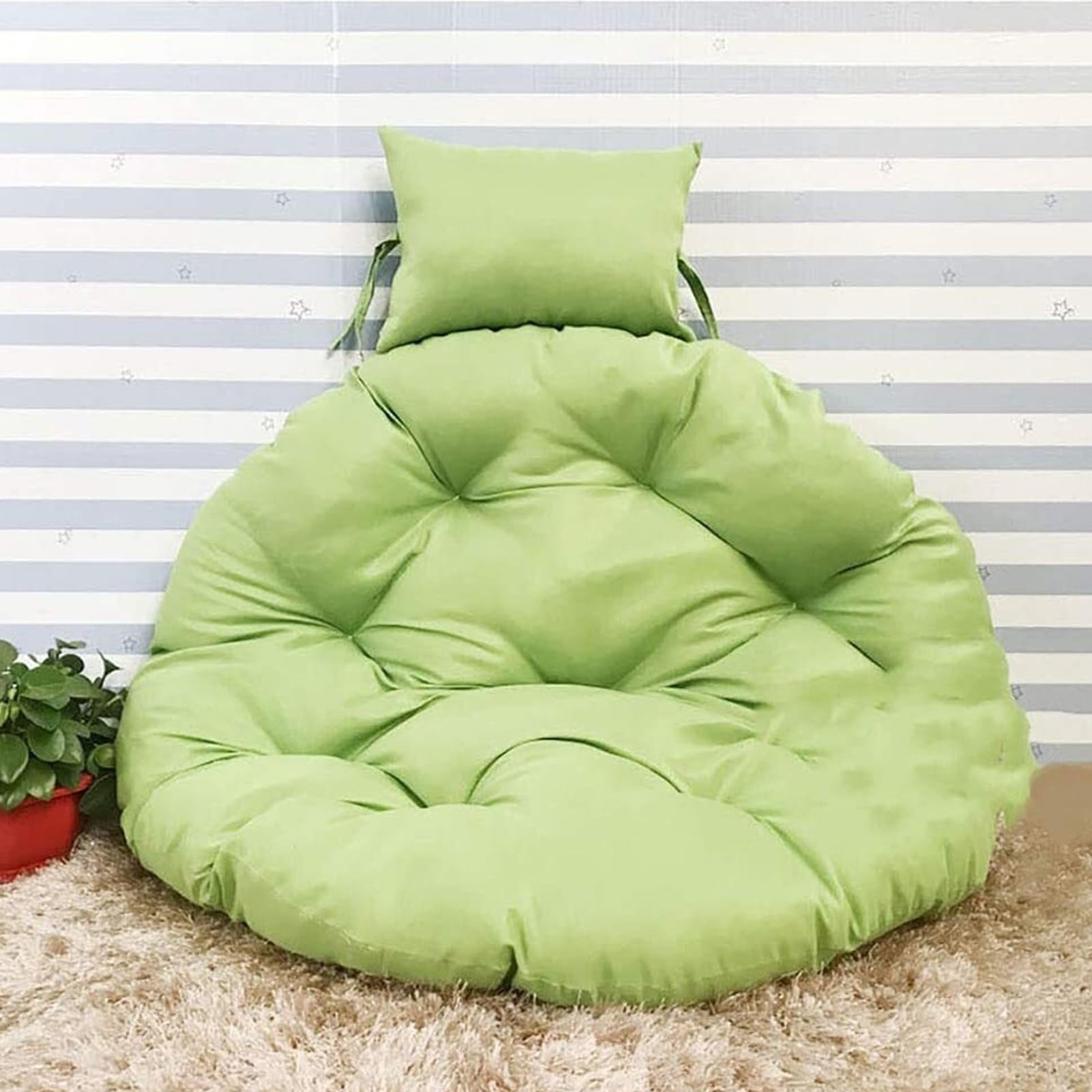 Coussin de balançoire suspendue épais et moelleux rond 110 cm
