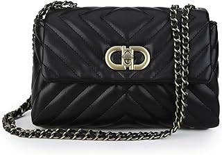 GLITZALL Small Quilted Crossbody Bag for Women Trendy Designer Shoulder Purse and Handbags with Chain Strap