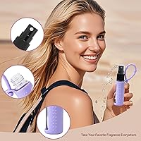 Vista 6 de YOCASII 3 piezas de perfume recargable de viaje, mini botella recargable de perfume, botella atomizadora de botella de viaje de colonia, mini
