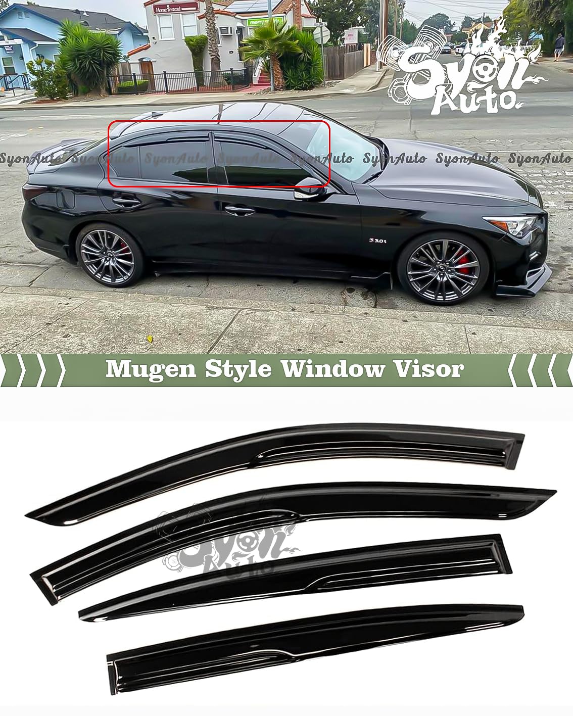 Amazon.com: Syon Auto FITS 2014-2021 Infiniti Q50 JDM 3D