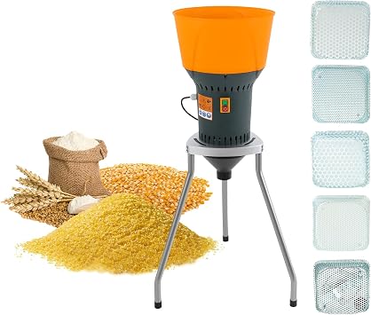 Grain Mill Grinder Electric, Corn Grinder Mills Flour Mills Molino de Maiz with 5 Sieves, Farm Home Electric Grinder for Corn Grain Feed 50L