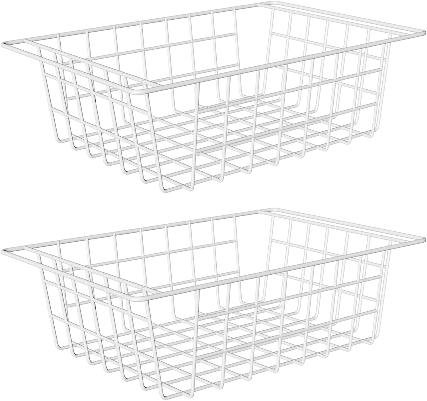 Orgneas Chest Freezer Organizer Bins Deep Freezer Basket Storage Rack Bins Metal Wire Baskets