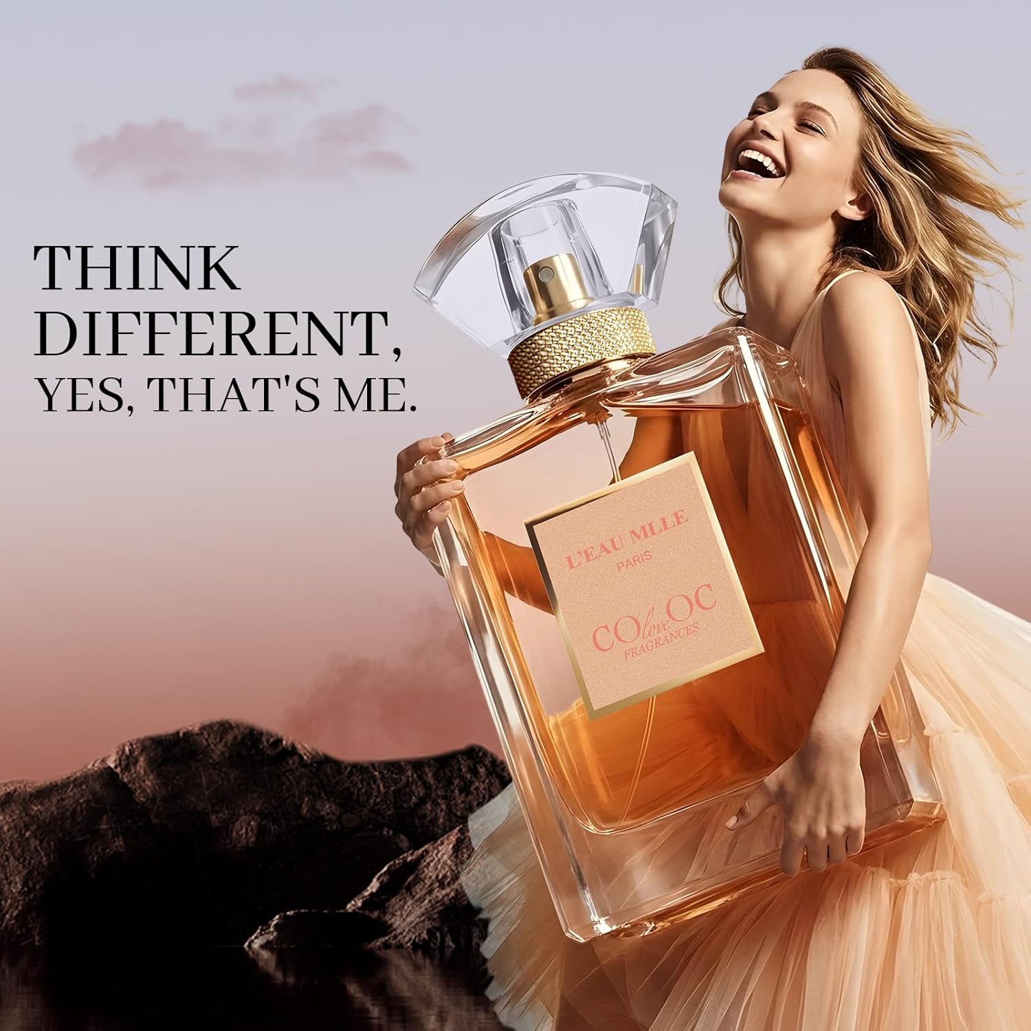 L'EAU MLLE Paris Eau de Parfum - Inspired by C. Coco Mademoiselle, Fresh & Floral Oriental Notes Of Citrusy, Rose Essence, Warm Vanilla & Earthy Patchouli, Long Lasting Women‘s Perfume,Precious Gift