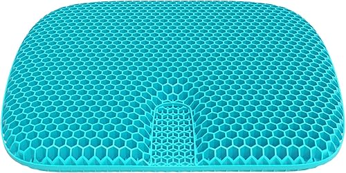 heffiso Cojín de asiento de gel, cojín para silla de oficina, cojín para silla de ruedas de automóvil, cojín de asiento de alivio de presión,