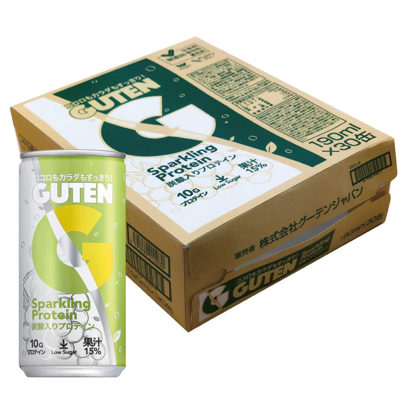 GUTEN グーテン 炭酸入りプロテイン 190ml 1ケース（30本）