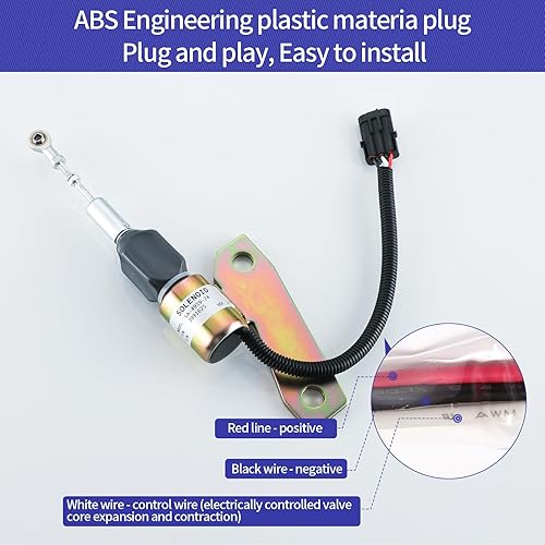 Miniatura 4 de 3991625 Solenoide de apagado de combustible 3930658 3935431 3939700 SA-4756-12 J932529 Reemplazo para Cummins Engine 6BT 5.9L, 6BT 8.3L, Excavadora
