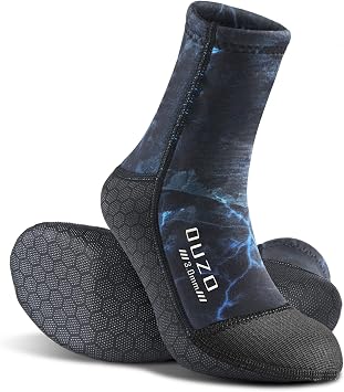 Skyone Neoprene Socks Men Women, 3MM Dive Fin Socks Wetsuit Scuba Socks, Thermal Anti-Slip Flexible Sand Socks