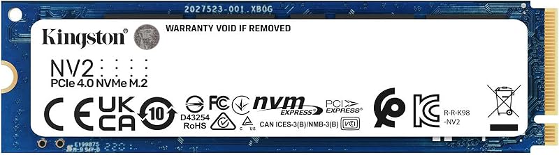 SSD interno Kingston NV2 500G M.2 2280 NVMe | PCIe 4.0 generación 4x4 | Hasta 3500 MB/s | SNV2S/500G