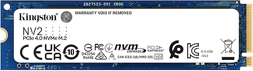 SSD Kingston NV2 500GB NVMe M.2 2280 (Leitura até 3500MB/s e Gravação até 2100MB/s)