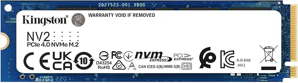 SSD Kingston NV2 1TB NVMe M.2 2280 (Leitura até 3500MB/s e Gravação até 2100MB/s)