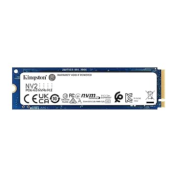 SSD Kingston NV2 500GB NVMe M.2 2280 (Leitura até 3500MB/s e Gravação até 2100MB/s)