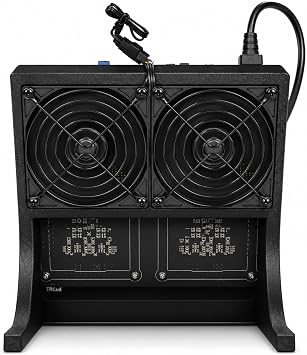 Bitcoin Miner NerdOCTaxe 12TH/s Crypto Miner with 8 BM1370 ASIC Chips and 4 Fans, Quiet Lottery Mining Machine Open Source SHA-256, Plug-and-Play BTC Miner for Home Use,240W