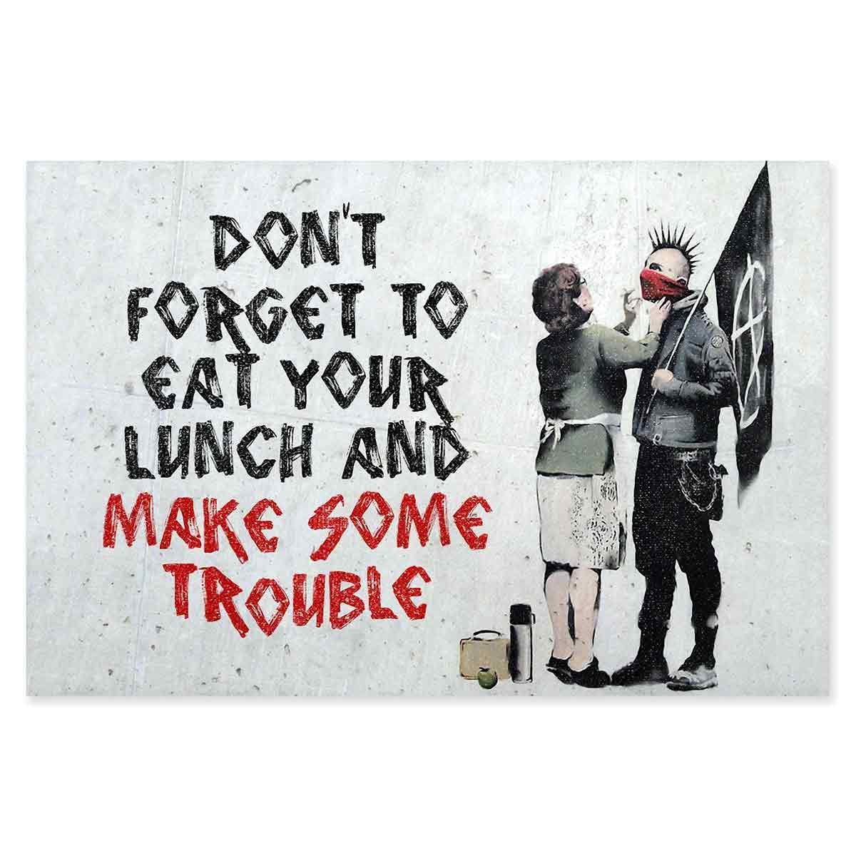 Póster de Banksy Make Trouble en varios tamaños (80 x 120 cm)