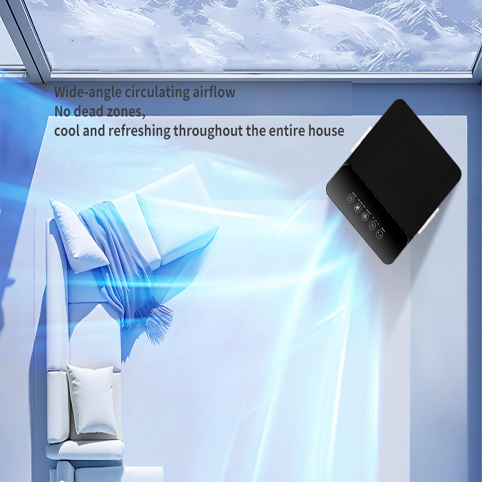 Raffrescatore D'aria Portatile Con Serbatoio Da 10l, Oscillazione Automatica, Timer, Telecomando E Controllo Touch