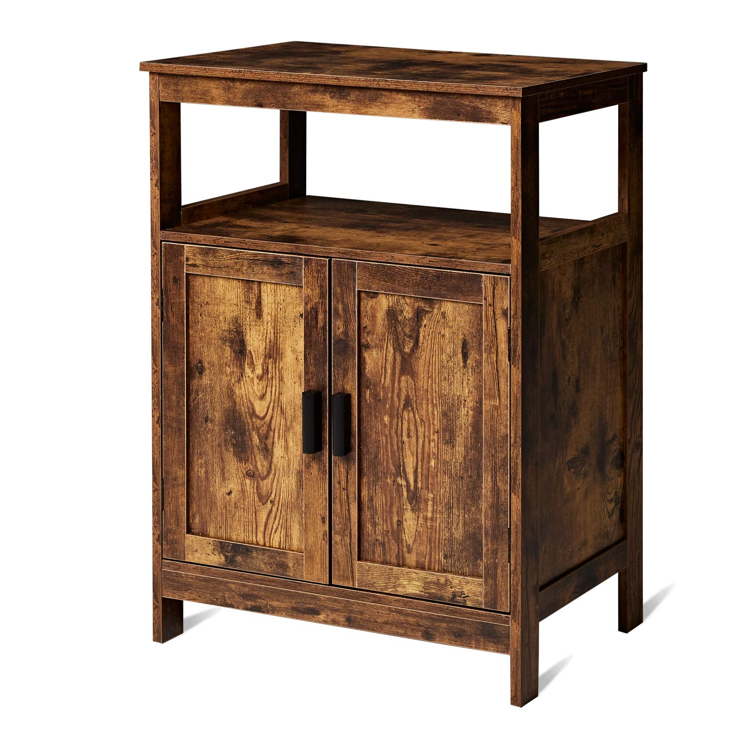 TianLang Retro Industrial Storage Cabinet,Cupboard with 1 Adjustable Shelf and 2 Doors,Multifunctional Cabinet for Living Room,Kitchen,Bathroom，Enterway，Stable Wood Frame，Retro Brown LJBC002F